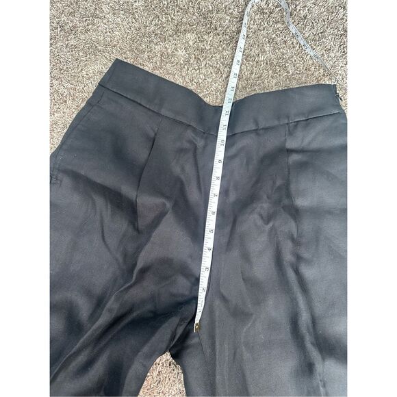 J. Crew Reimagined High-Rise Pleated Linen Blend Pants Black Pull On Flowy 6 - Picture 10 of 11